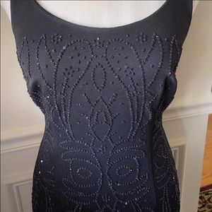 Black Dress Delicate Beadwork Stunning New Years Eve Wedding Guest Dress